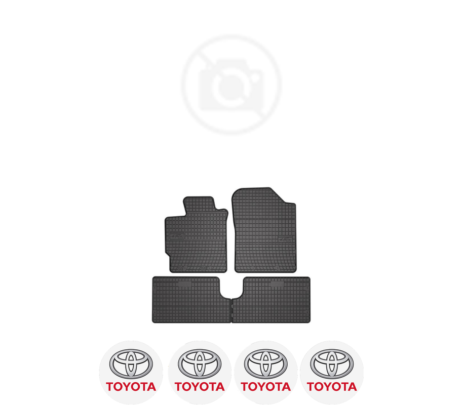 Set covorase presuri TOYOTA YARIS | XP130 din 2003-2008, auto, din cauciuc thermoplastic, 4 Stickere auto cu TOYOTA