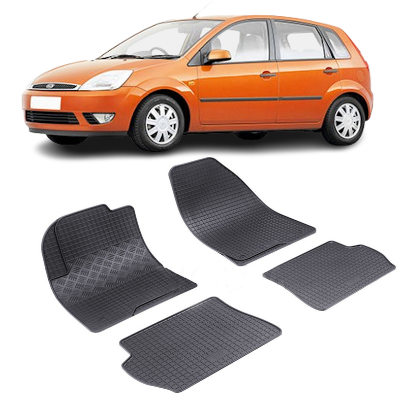 Set 4 covorase Ford Fiesta 2002-2012, din cauciuc 100%, compatibile cu autoturismul FORD Fiesta