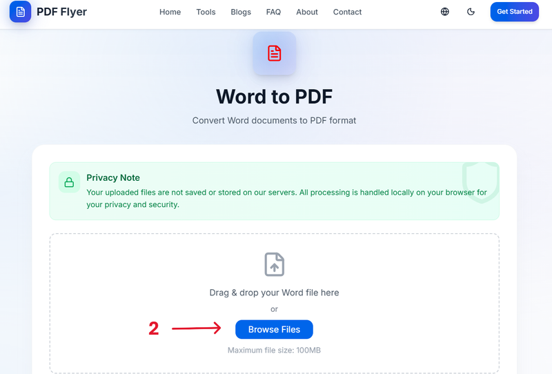 Upload Word File