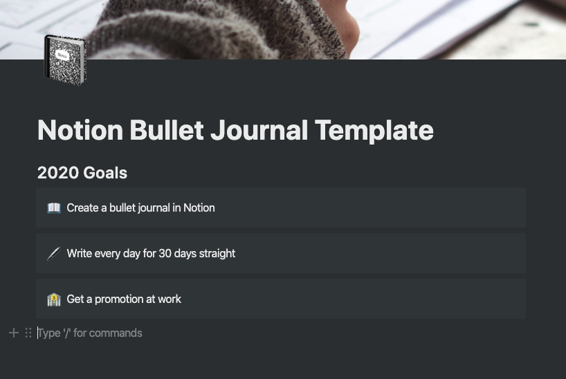 Bullet Journal Software Template