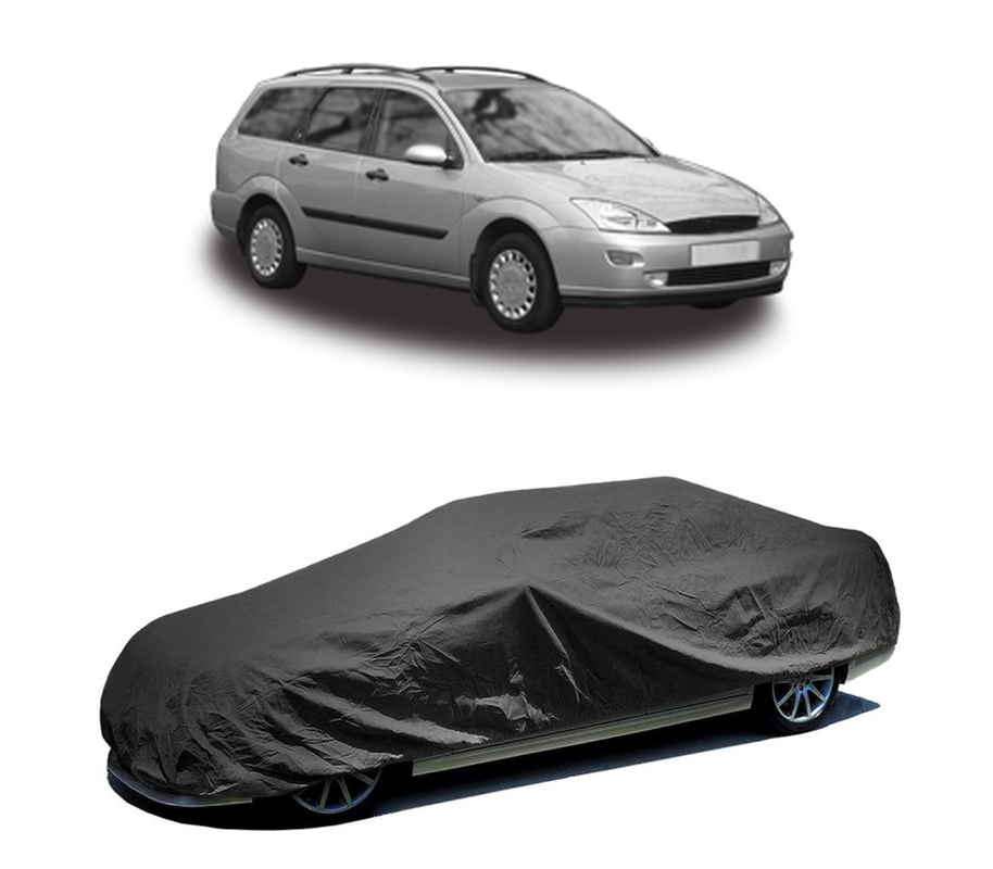 Husa tip prelata auto pentru FORD FOCUS I Turnier (DNW) 1999 - 2004,culoare negru, material textil impermeabil, rezistanta la intemperii praf UV, CARPASSION Husa Protectie