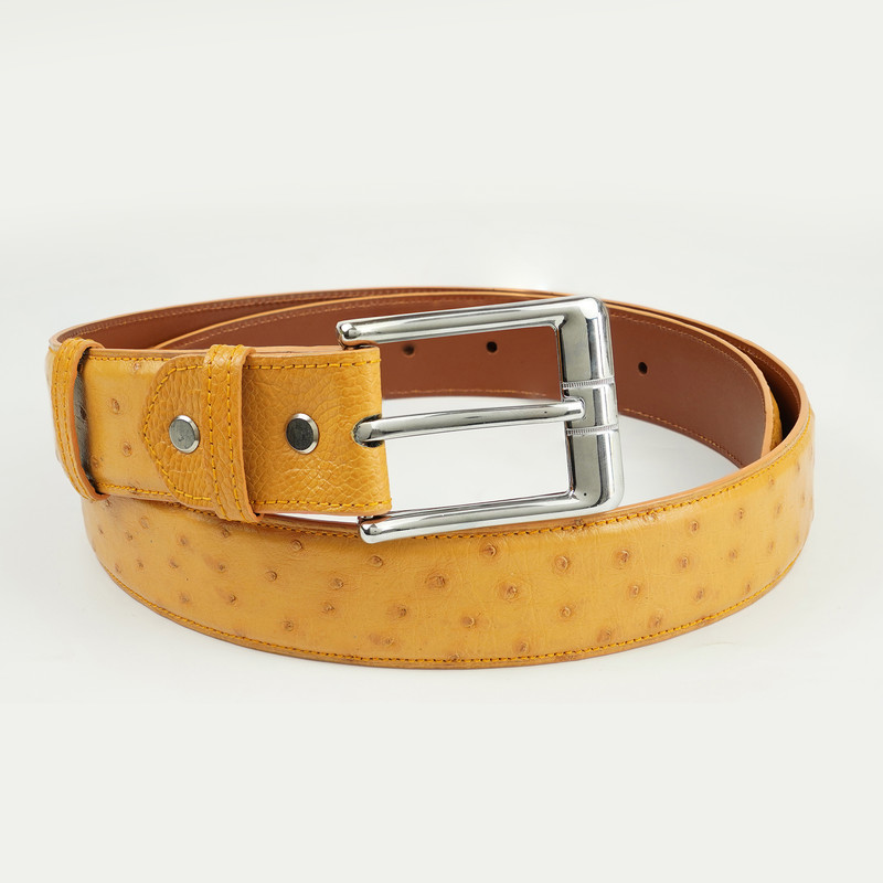 L. Chessler Women\'s Genuine Bonded Leather Ostrich Skin Belt Yellow One Size L. Chessler Products for Sale up to 90% Off Retail: Poshmark main image 4