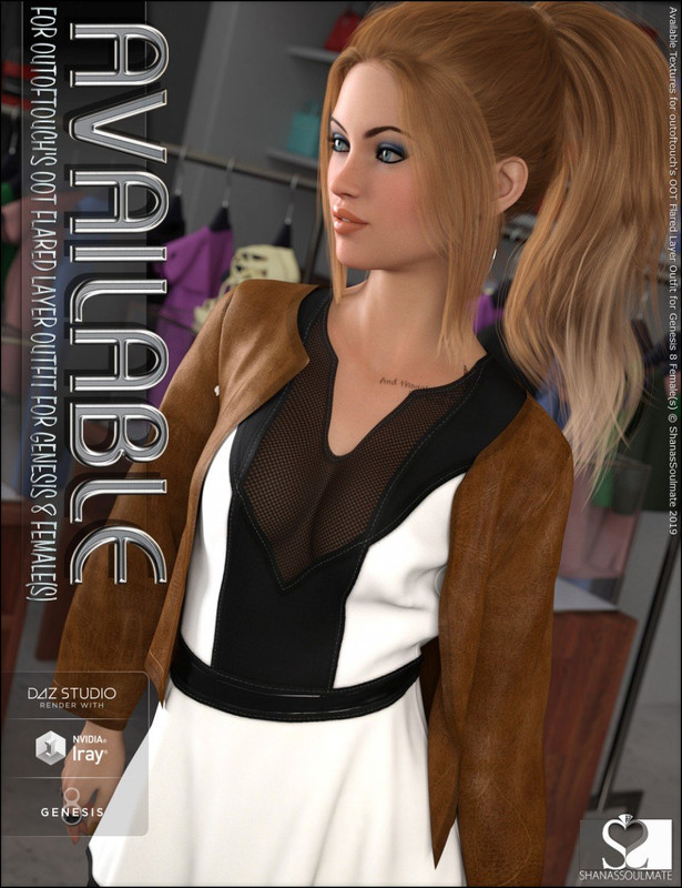 dForce Flared Layer Outfit Available Textures