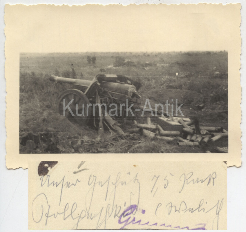 Foto Wehrmacht Russland Welisch Panzer Jäger Beute Artillerie Kanone