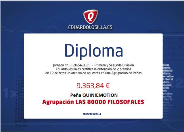 5 diploma J53-AgrpLas-80000-Filosofales-Quiniemotion