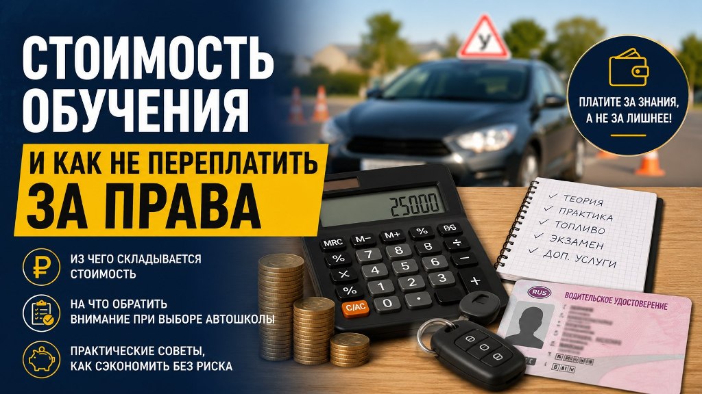 Стоимость обучения и как не переплатить за права