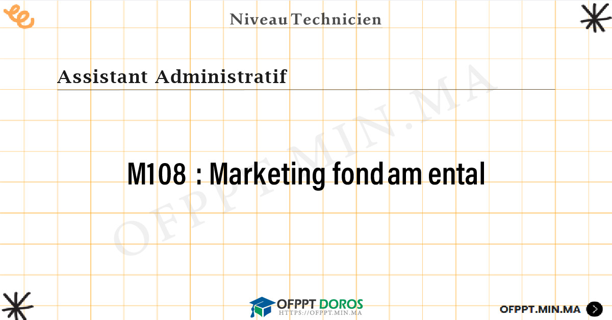 Sommaire détaillé du cours Marketing fondamental M108 OFPPT - Structure du module