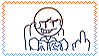 david doodle with a middle finger stamp