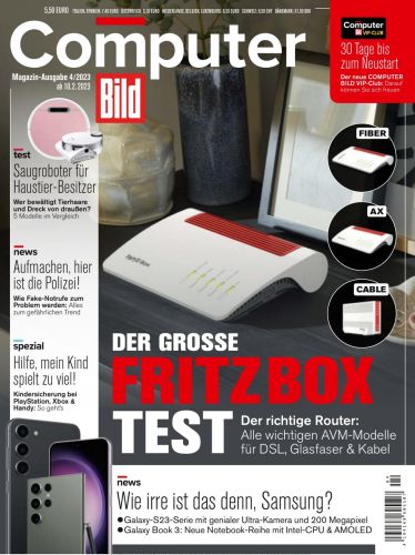 Cover: Computer Bild Magazin No 04 vom 10  Februar 2023