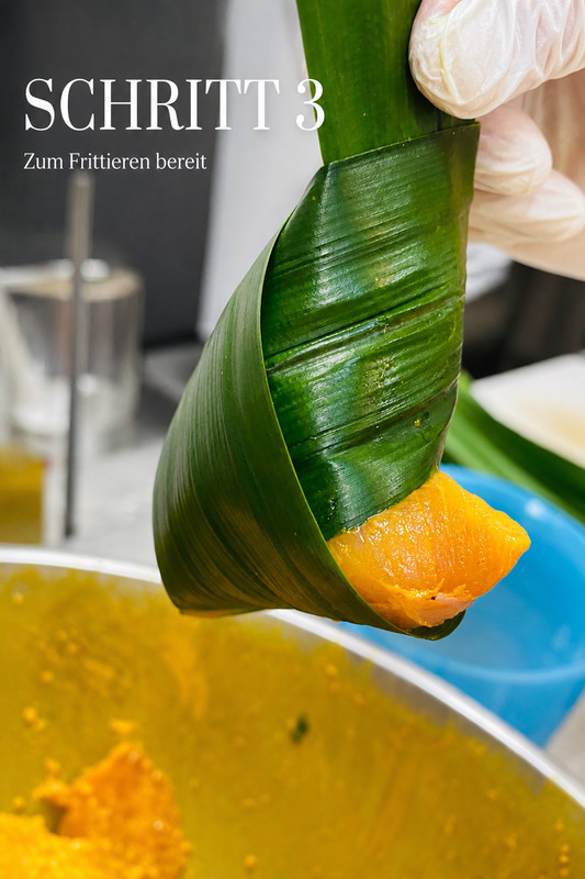 Gai Hor Bai Toey – Schritt 3 zum Frittieren bereit