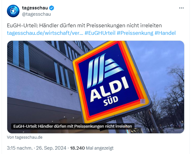 EuGH (Aldi) Rabatt-Urteil