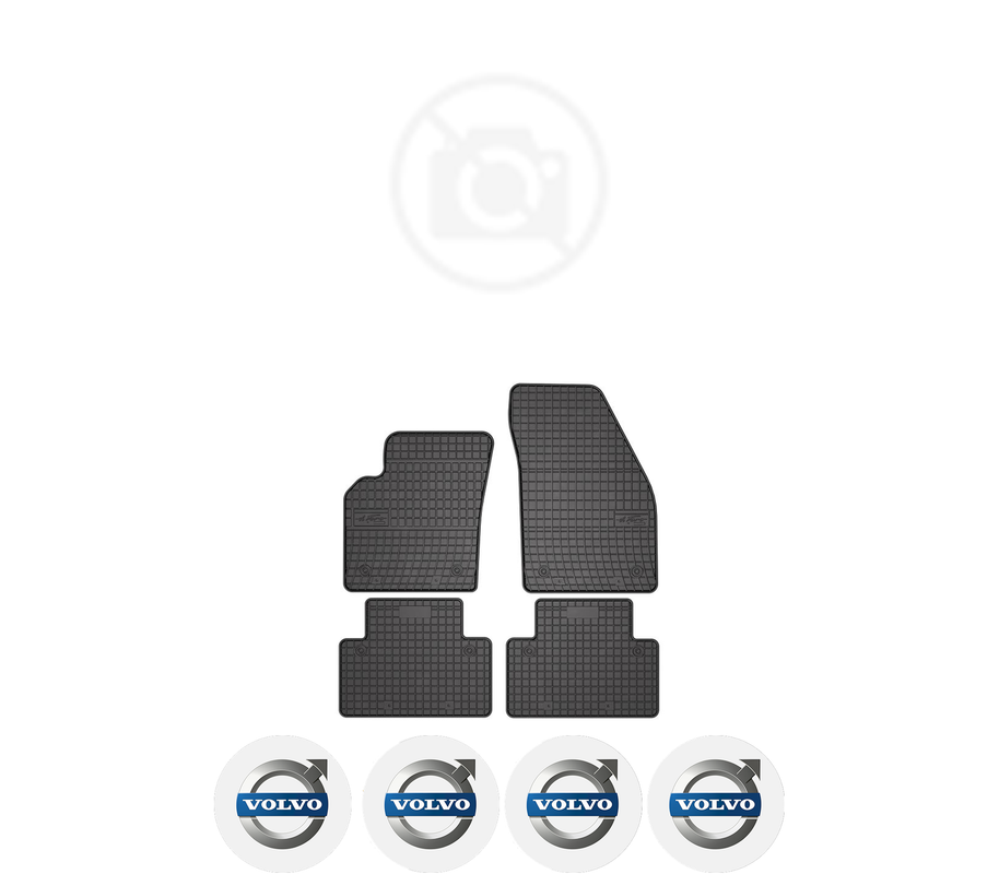Set covorase presuri VOLVO S40 II din 2018, auto, din cauciuc thermoplastic, 4 Stickere auto cu VOLVO