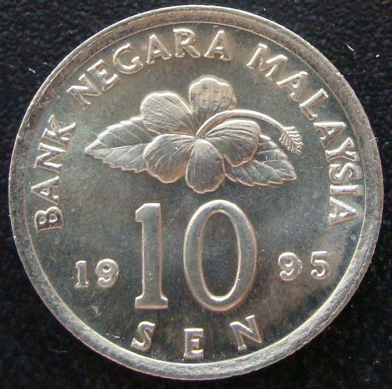 Identificar el país y la moneda MAL-10-Sen-1995-anv
