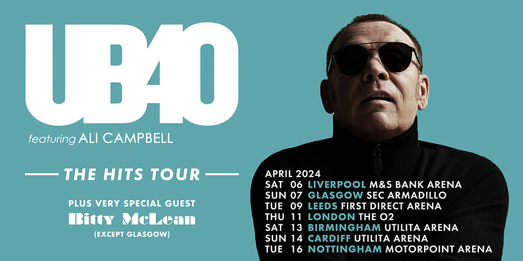 UB40 featuring Ali Campbell to tour in April 2024 Skiddle