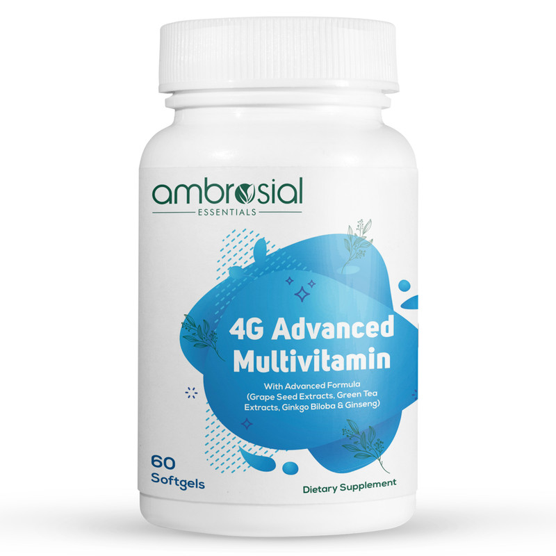 Ambrosial 4G Advanced Multivitamin for Men & Women with 45 Essential Active Vitamins & Minerals