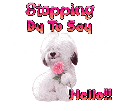white-dog-pink-flower