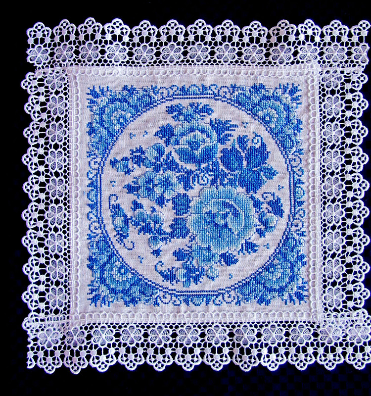 салфетка гжель