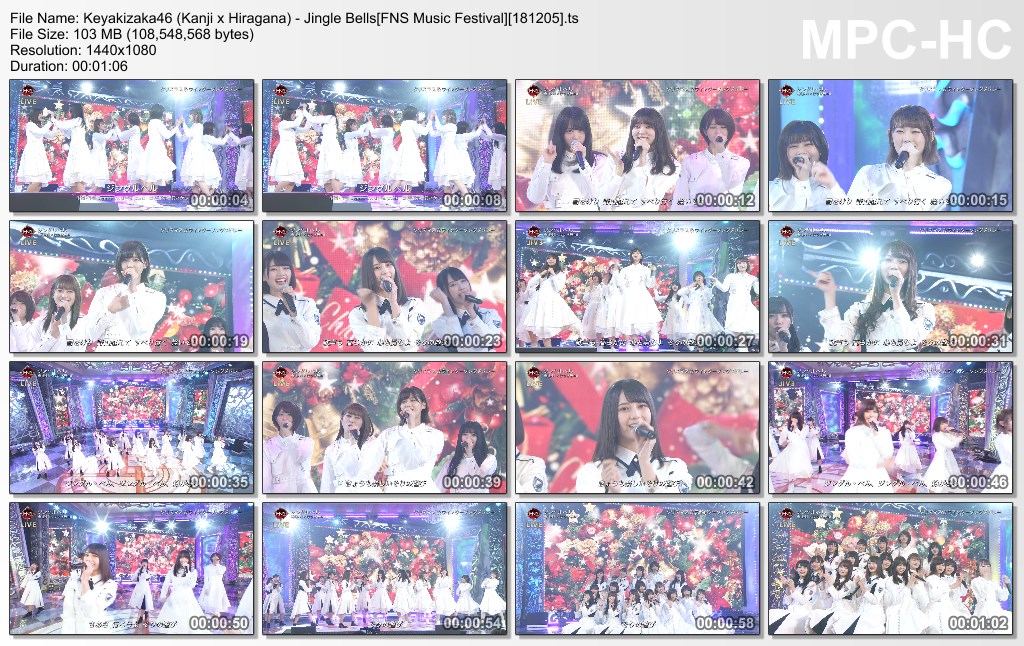 Keyakizaka46 (Kanji x Hiragana) - Jingle Bells[FNS Music Festiva