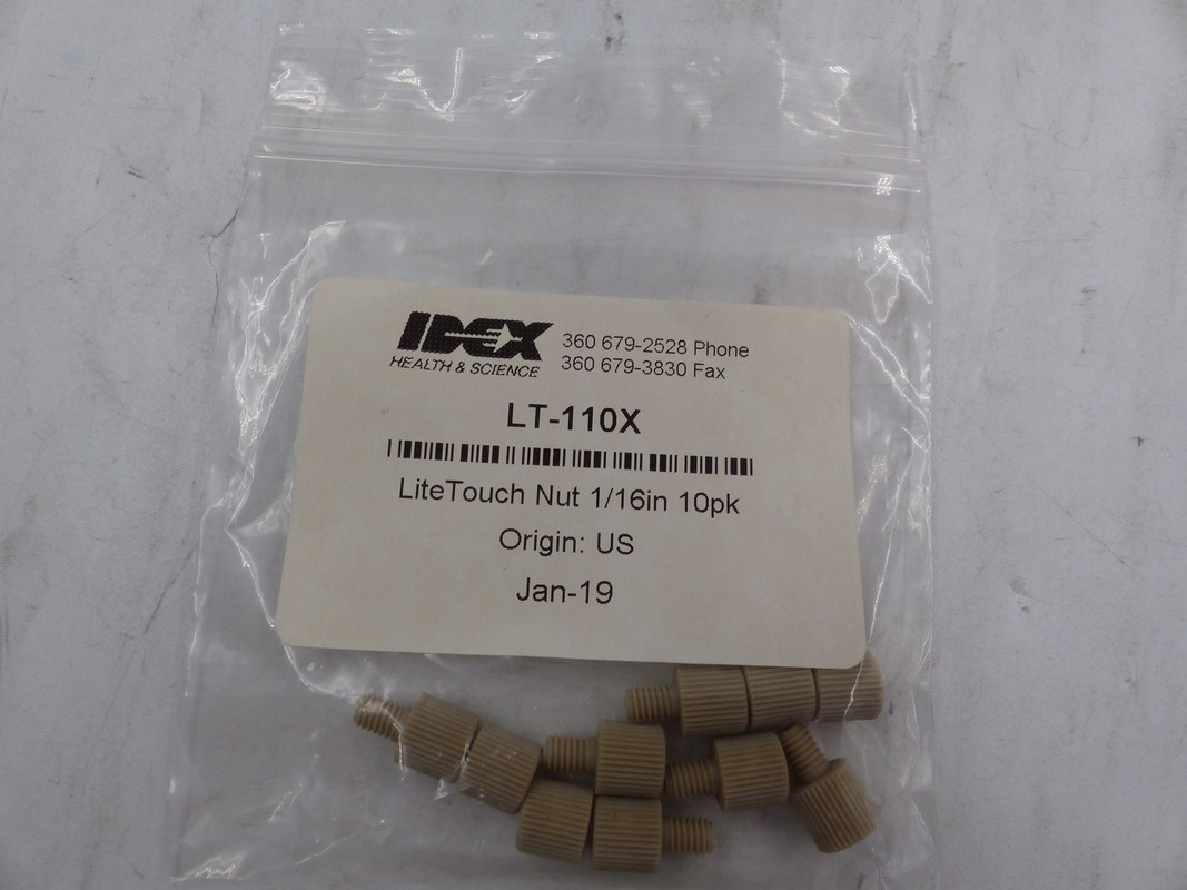 IDEX LT-110X LITETOUCH NUT 1/16IN 10 PACK