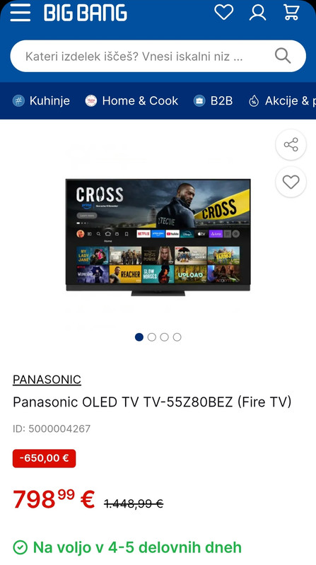 55" OLED Panasonic Z80B