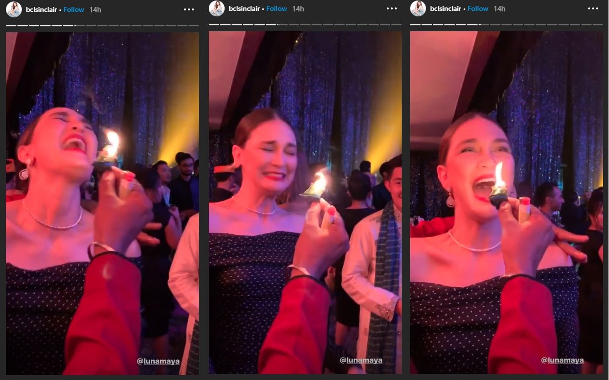 Luna Maya panik saat disuapi Paan