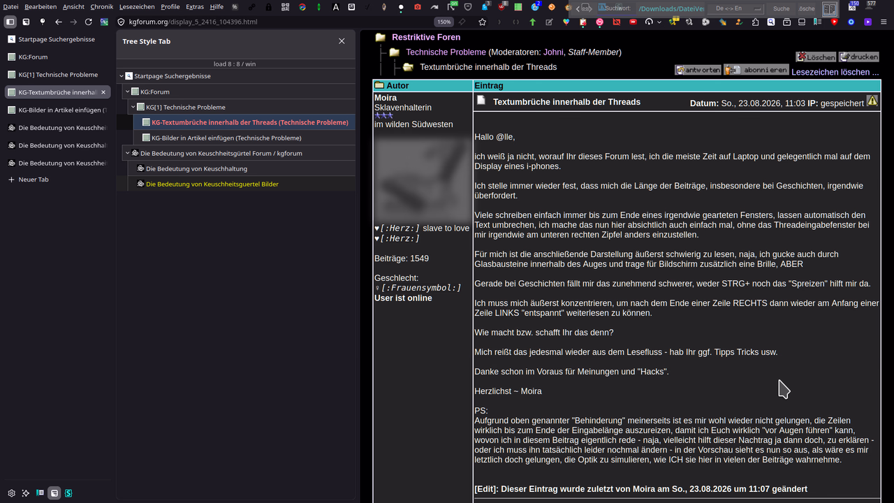 Firefox mit Tree Style