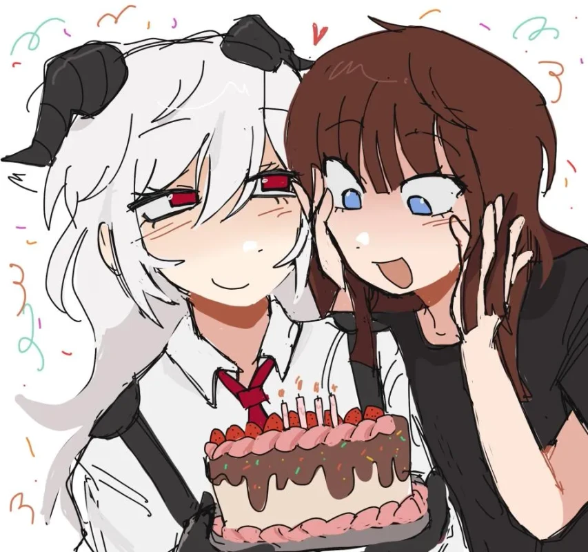 Sixteen, birthday art from Karl thank you! 💗🐈