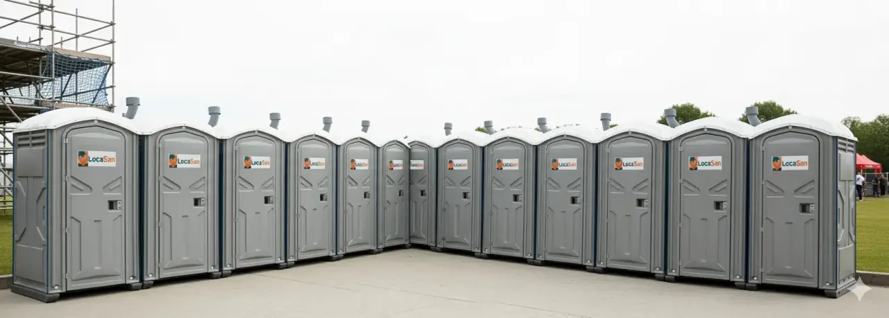 Banheiros Químicos limpos e organizados para eventos