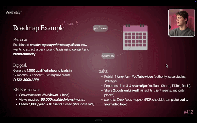Recorded tutorial preview