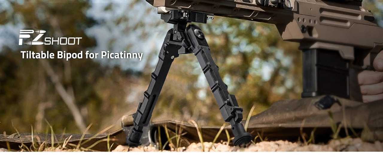 EZSHOOT 7.5-9 inch adjustable rifle bipod for target shooting and hunting support