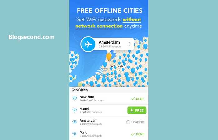 Gambaran dari aplikasi WiFiMap untuk Mengetahui Password WiFi