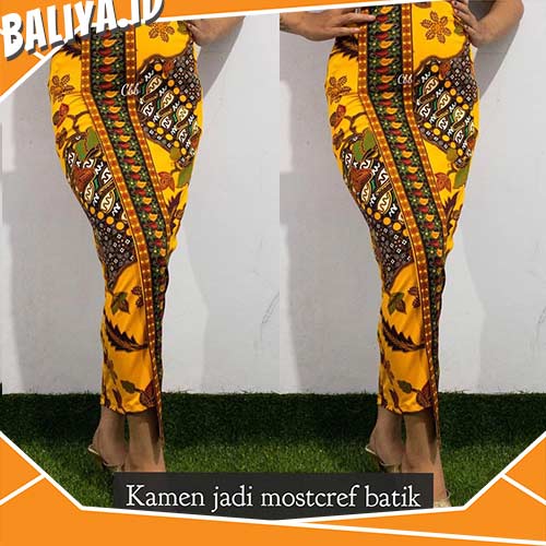 Model Rok Batik Modern Warna Kunyit