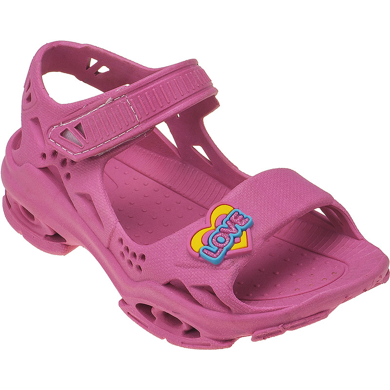 Sandália Papete com Velcro Decorada Love miniatura 5