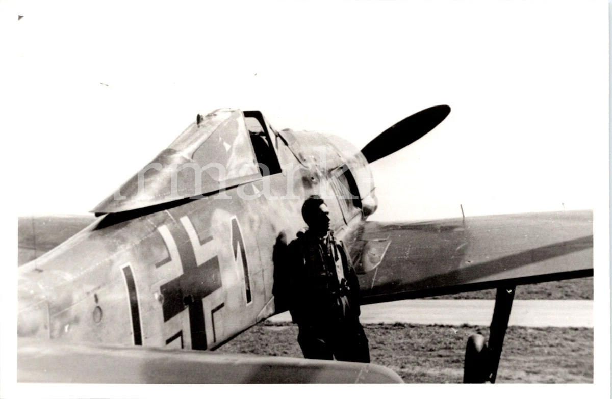 S125 Photo Wehrmacht Archive Repro Luftwaffe Aircraft Fw190 ID Pilot