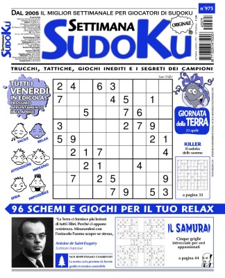 Settimana Sudoku N.975 - 19 Aprile 2024