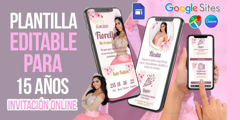Tema Invitación de 15 Años Google Sites
