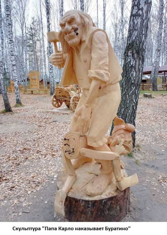 Папа Карло наказывает Буратино⁠⁠