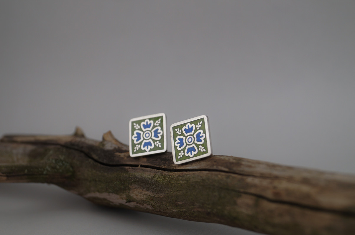 Серьги-пуссеты «Версав» - вид 1