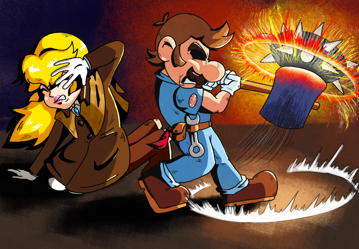 Mario saving Peach