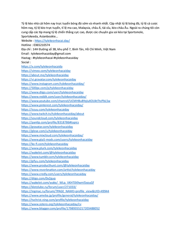 Tỷ Lệ Kèo Nhà Cái