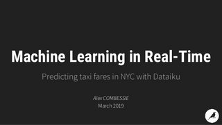 Machine Learning In Real Time Predicting Taxi Fare In Nyc