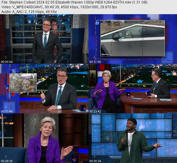 [Multi] Stephen Colbert 2024 02 05 Elizabeth Warren 1080p WEB h264
