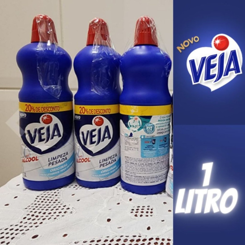 Veja Original – Limpador para Limpeza Pesada, Embalagem Econômica, 1L