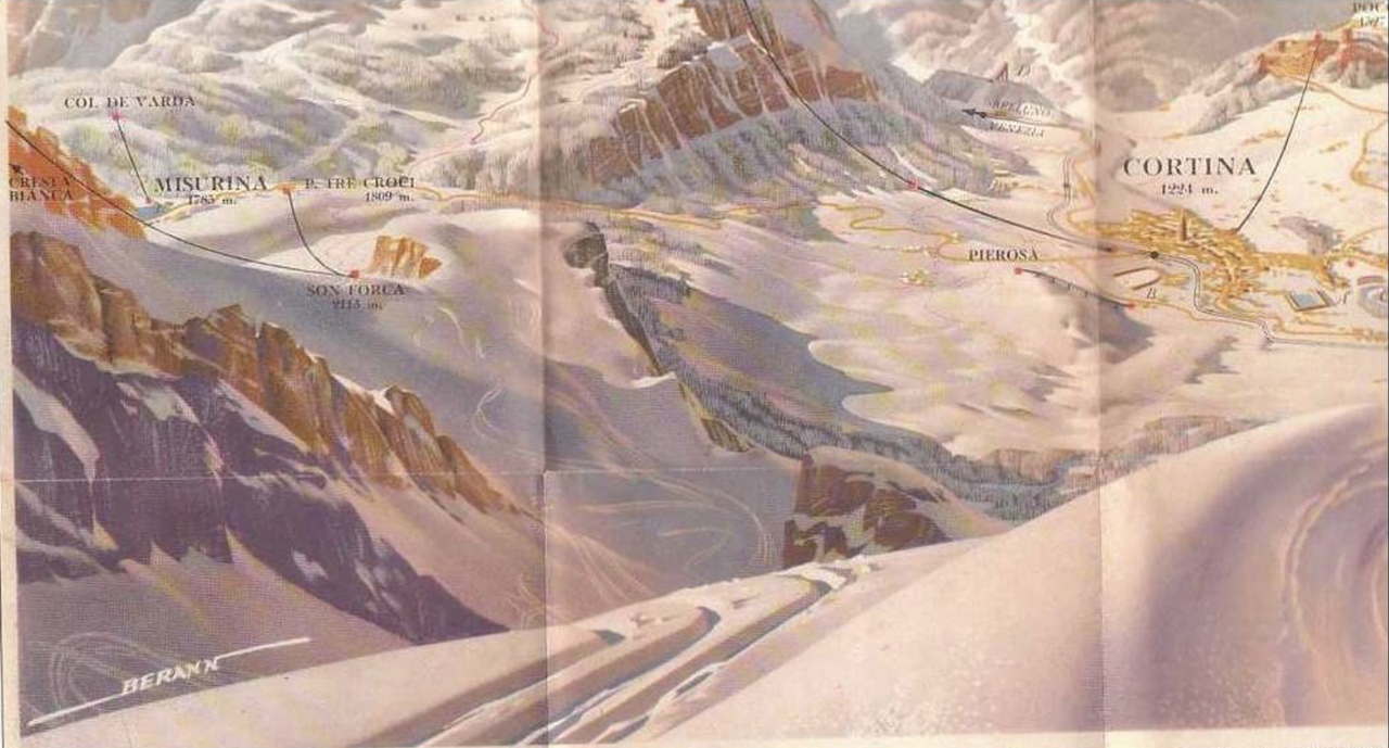 Cortina 1956a) cartina olimpica