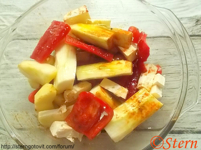 Паста с овощным соусом