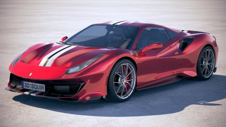Ferrari 488 Pista 2019 3D model (NEW)
