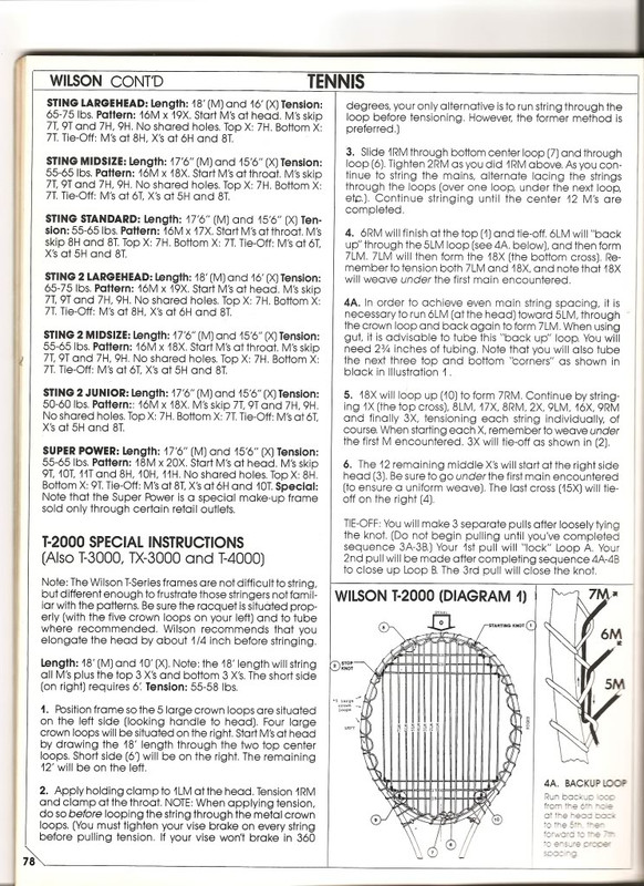 How to string wilson T 2000? Talk Tennis