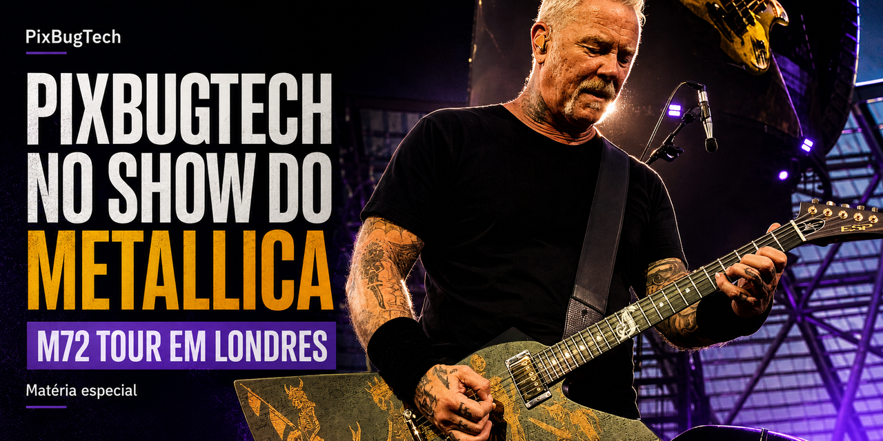 PixBugTech no show do Metallica: dentro do Snake Pit no encerramento da M72 Tour em Londres