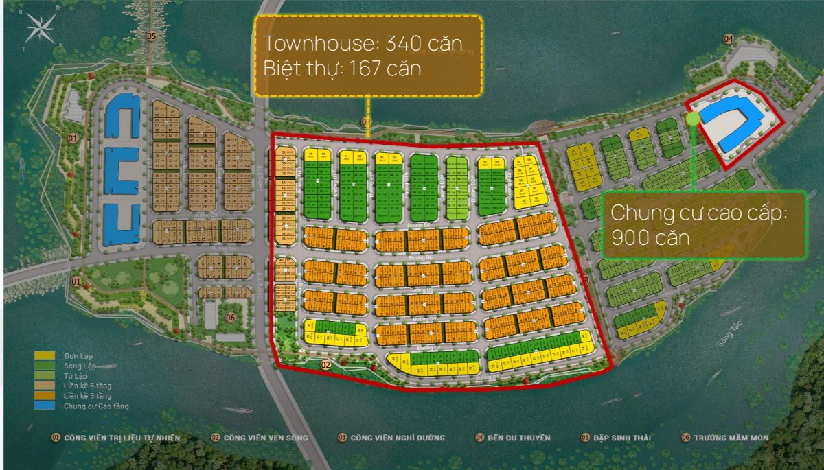 Mặt bằng biệt thự đơn lập