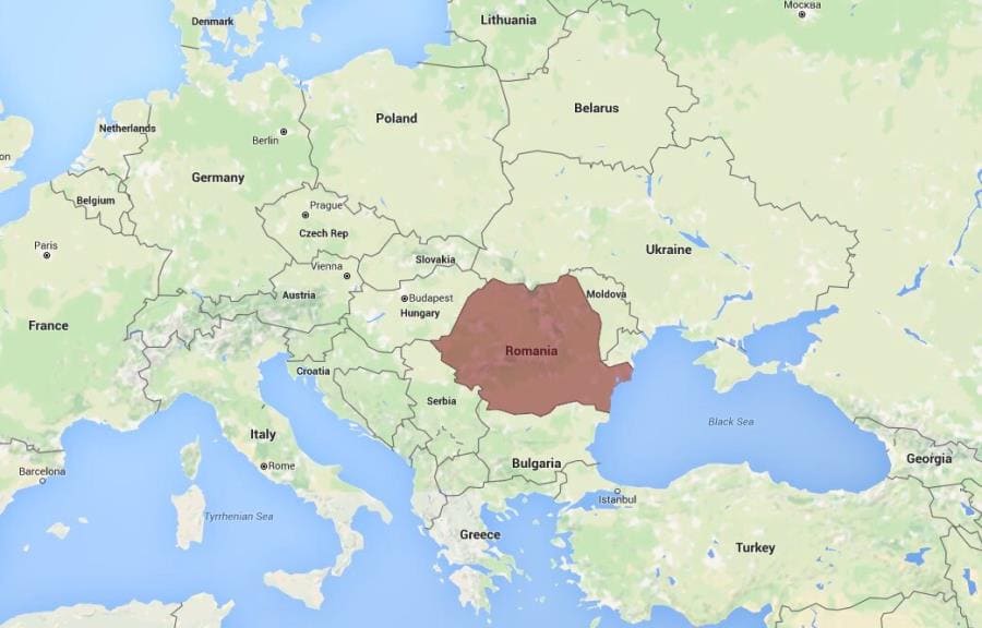 Румыния на карте Румыния на карте